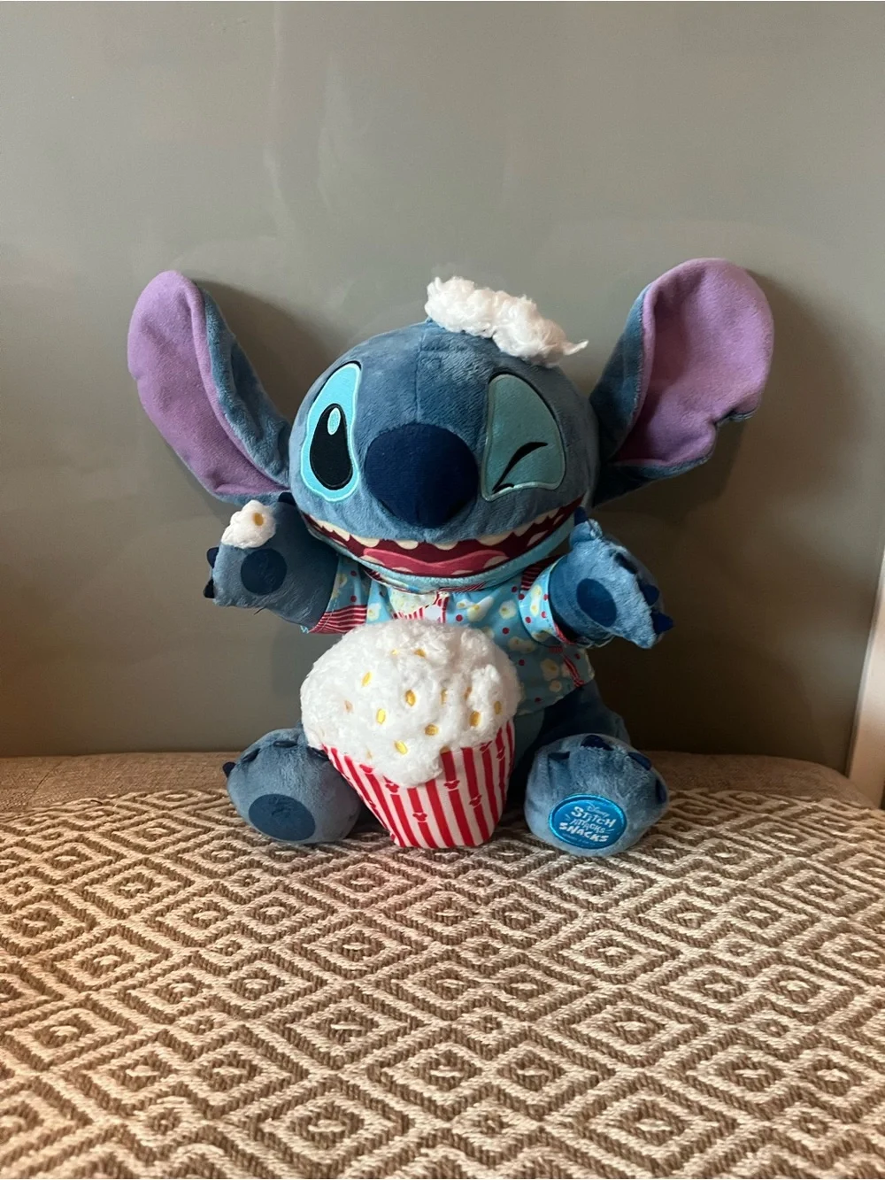 Disney Blue Stitch Attacks Snacks with Popcorn Accessory 372